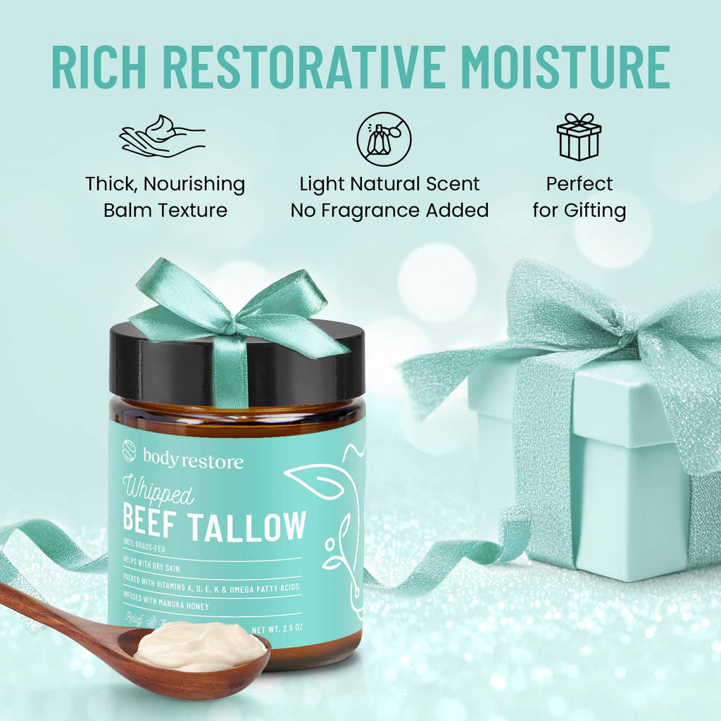 Eucalyptus & Mint Tallow Balm - Grass-Fed & Manuka Honey