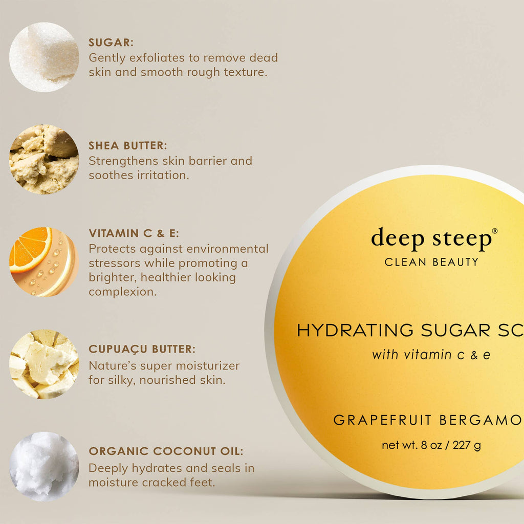 Lavender Vanilla Exfoliating & Smoothing Sugar Scrub 8oz